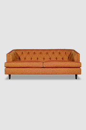 80 Olympia sofa in Minetta Foliage orange performance fabric