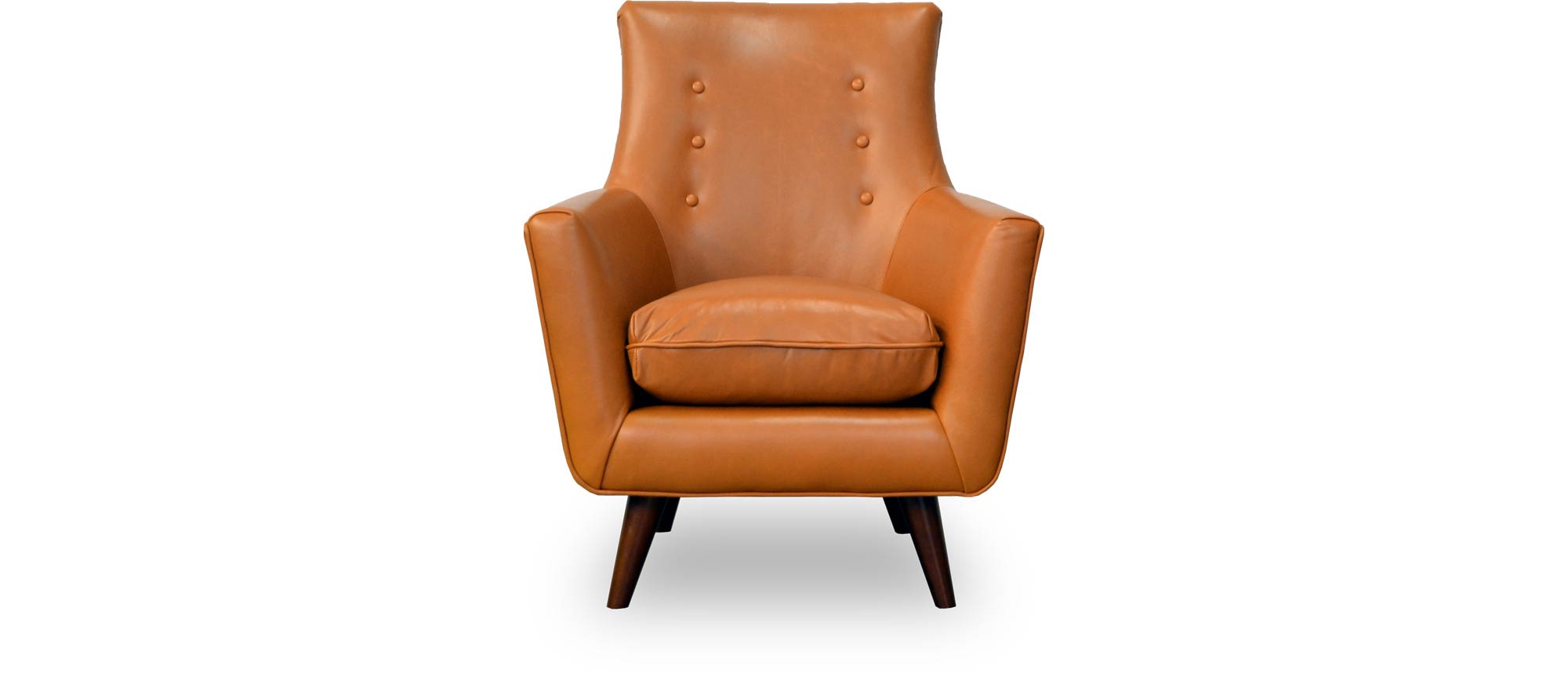 Gogo armchair in brown leather