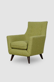 Gogo chair in Cortlandt Fennel green performance fabric
