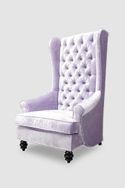 Inspector chair in Bruges Lilac velvet