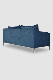 86 Scottie sofa in Gramercy Nautilus stain-proof blue velvet with bench cushion