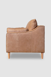 37 Scottie armchair in Run Wyld Winding Trail performance leather