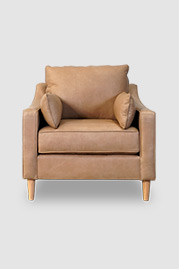 37 Scottie armchair in Run Wyld Winding Trail performance leather