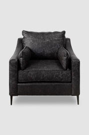 37 Scottie chair in Cheyenne Black Rock performance leather