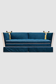 Kent Knole settee in teal velvet