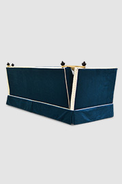 Kent Knole settee in teal velvet