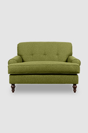 50 Puddin armchair in Greenwich Apple stain-proof green fabric