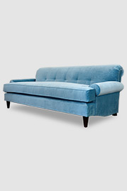 80 Puddin sofa in blue velvet