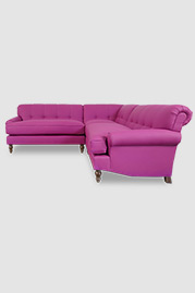 95x95 Puddin sectional in Brisa Blossom pink vegan leather