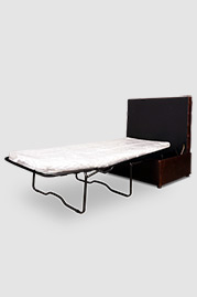 Otto sleeper ottoman in Cortina Wenge 2465 brown leather