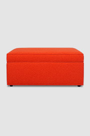 Otto sleeper ottoman in Greenwich Marmalade orange fabric