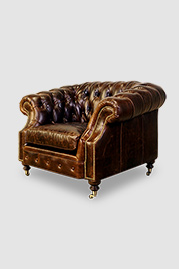 Cecil armchair in Echo Cigar leather