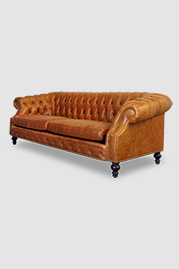 96 Cecil sofa in Caprieze Copper Glaze leather