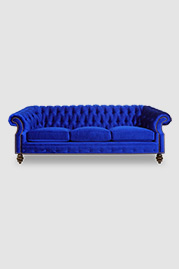 96 Cecil sofa in Lafayette Maritime blue performance velvet