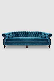 Cecil tufted sofa in Como Dragonfly velvet