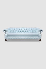 96 Cecil sofa in Angelina Robin blue leather