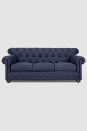 96 Sylvester sofa in Varick Indigo blue performance fabric