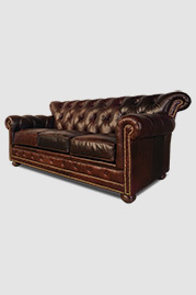 Sylvester sofa in Echo Garnet leather