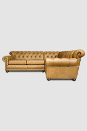 109.5x85.5 Sylvester sectional in Run Wyld Dream Ride performance leather