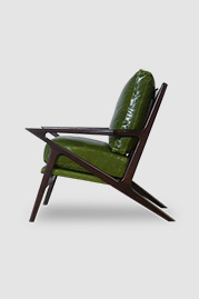 Benson chair in Mont Blanc Evergreen leather
