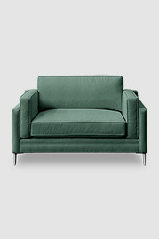 Coach chair in Hartwell Malachite green performance fabric