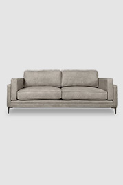 Coach sofa in Run Wyld Cloudy Day performance leather