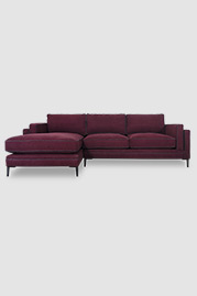 102 Coach sofa+chaise in Walker Lambrusco performance fabric with contrasting welt in Jay Earth