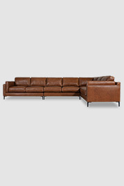 149x95 Coach L Sectional in Everlast Endurance leather