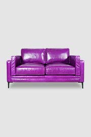 61 Coach sofa in Bellissimo Ametista purple leather