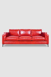 85 Coach sofa in Bellissimo Cremisi red leather