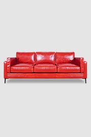 85 Coach sofa in Bellissimo Cremisi red leather