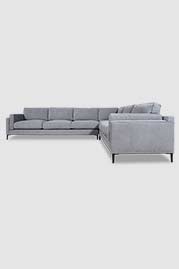 132x102 Coach sectional in Franklin Flannel gray performance fabric