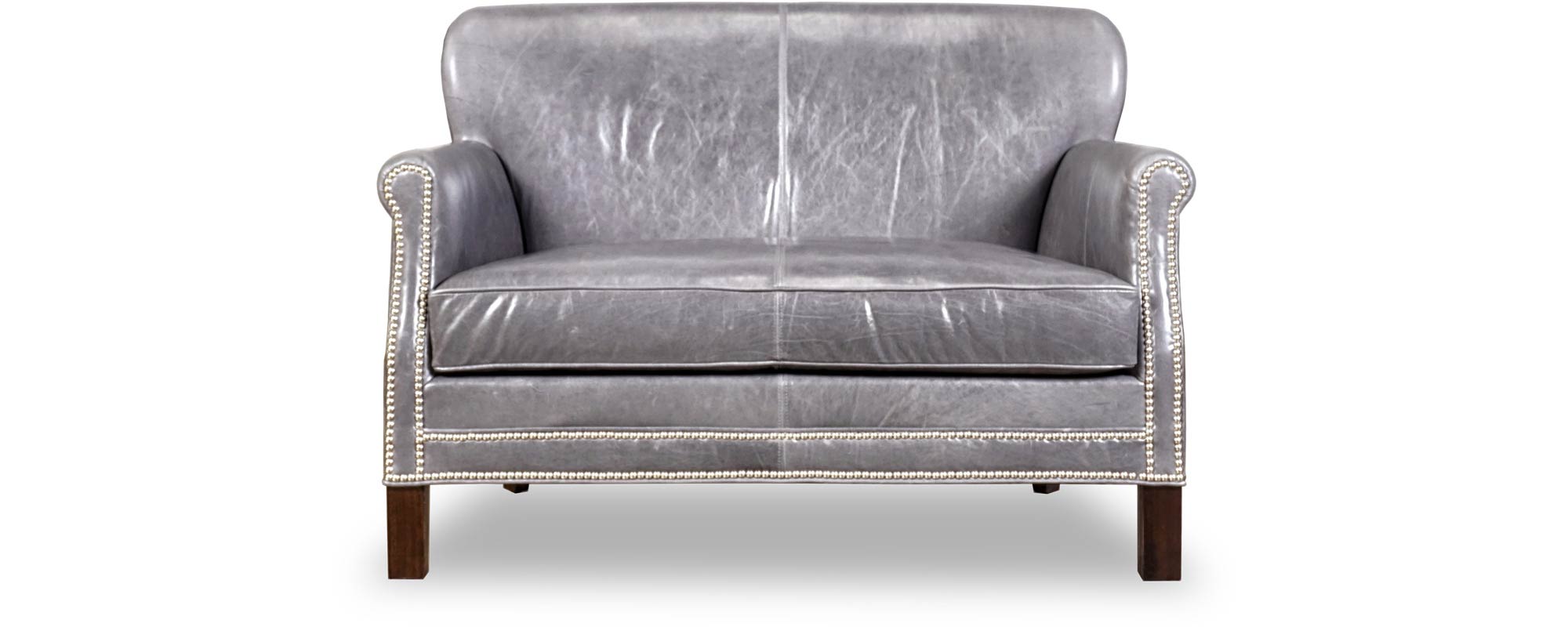 54 Jenkins mini sofa in Mont Blanc Iron leather