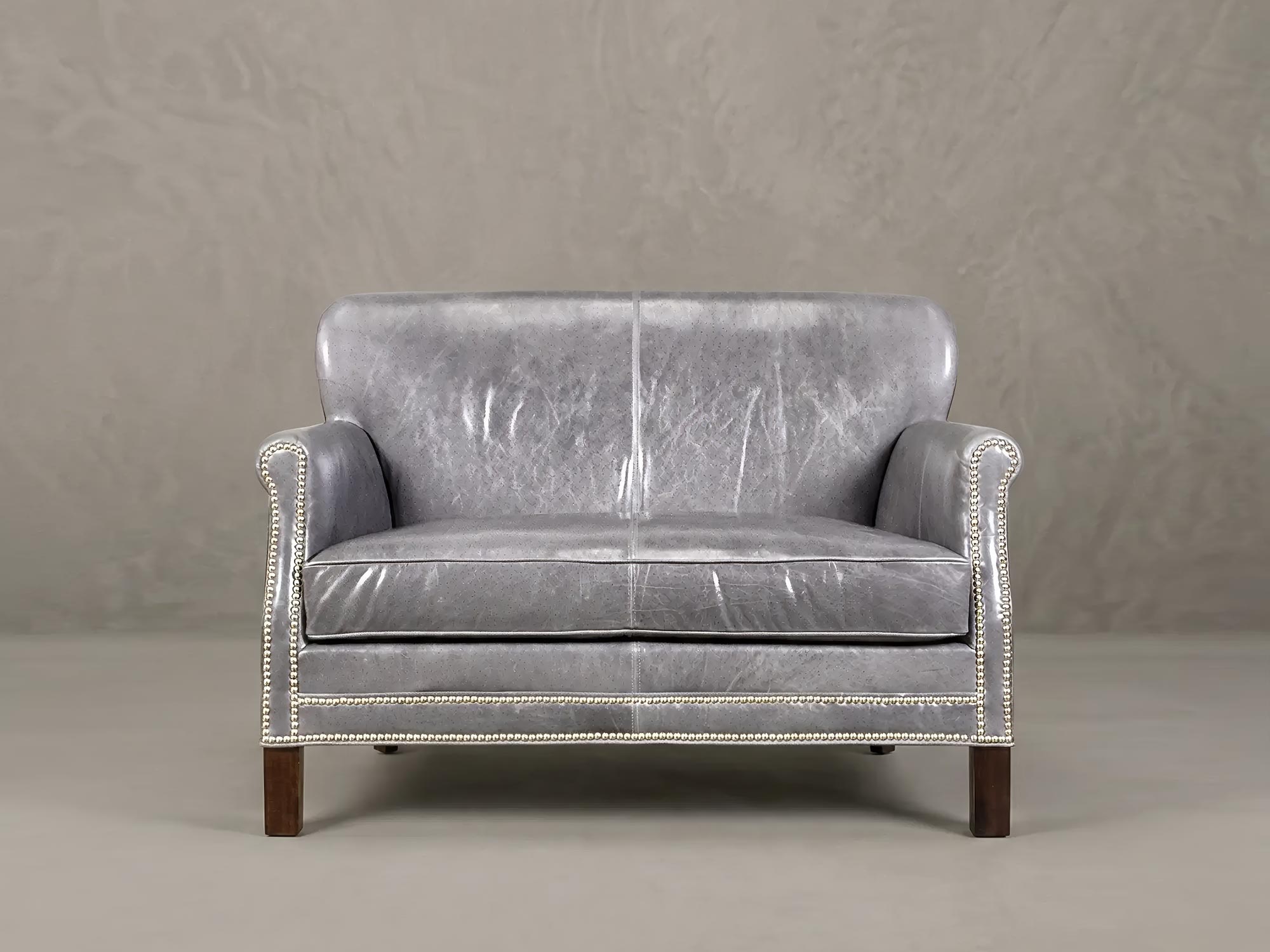 54 Jenkins mini sofa in Mont Blanc Iron leather