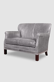 54 Jenkins mini sofa in Mont Blanc Iron leather