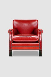 Jenkins armchair in Cortina Poppy red leather