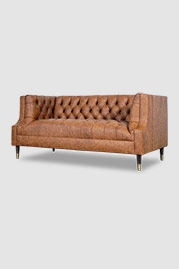 65 Capote sofa in Cheyenne Stirrup brown performance leather