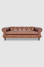 85 Alejandro sofa in Cheyenne Terra Cotta performance leather