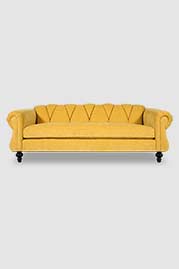 85 Alejandro sofa in Jay Honeycomb yellow performance fabric