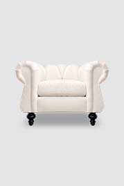 Alejandro armchair in Cannes Ivory velvet
