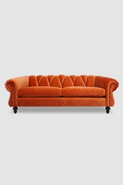 85 Alejandro sofa in Como Shrimp orange velvet