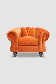 37 Alejandro chair in Como Shrimp orange velvet