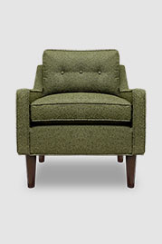 Pickles armchair in Carlisle Moss green performance boucle