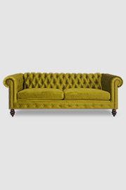 85 Boo petite Chesterfield sofa in Lafayette Limelight velvet