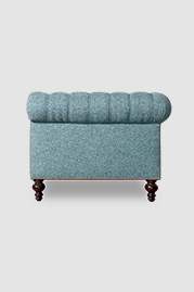75 Boo petite Chesterfield sofa in Fulton Aquamarine performance fabric