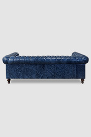 91 Boo petite Chesterfield sofa in Caprieze Denim Style blue leather