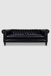85 Boo Chesterfield sofa in Everlast Lead performance leather
