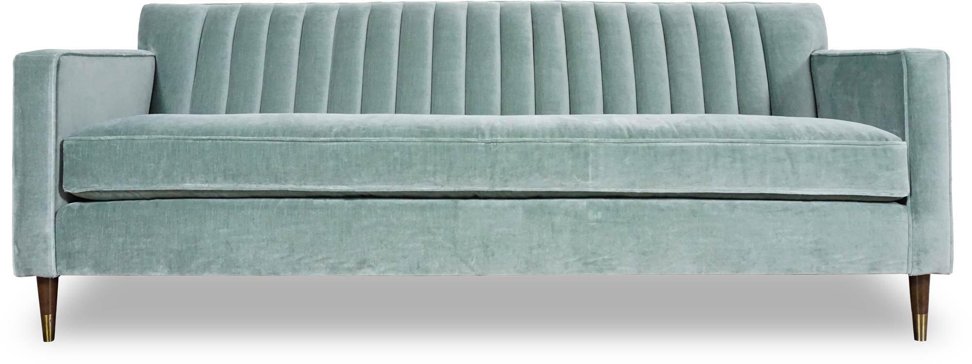 86 Captain Obvious sofa in Cannes Silver Sage velvet