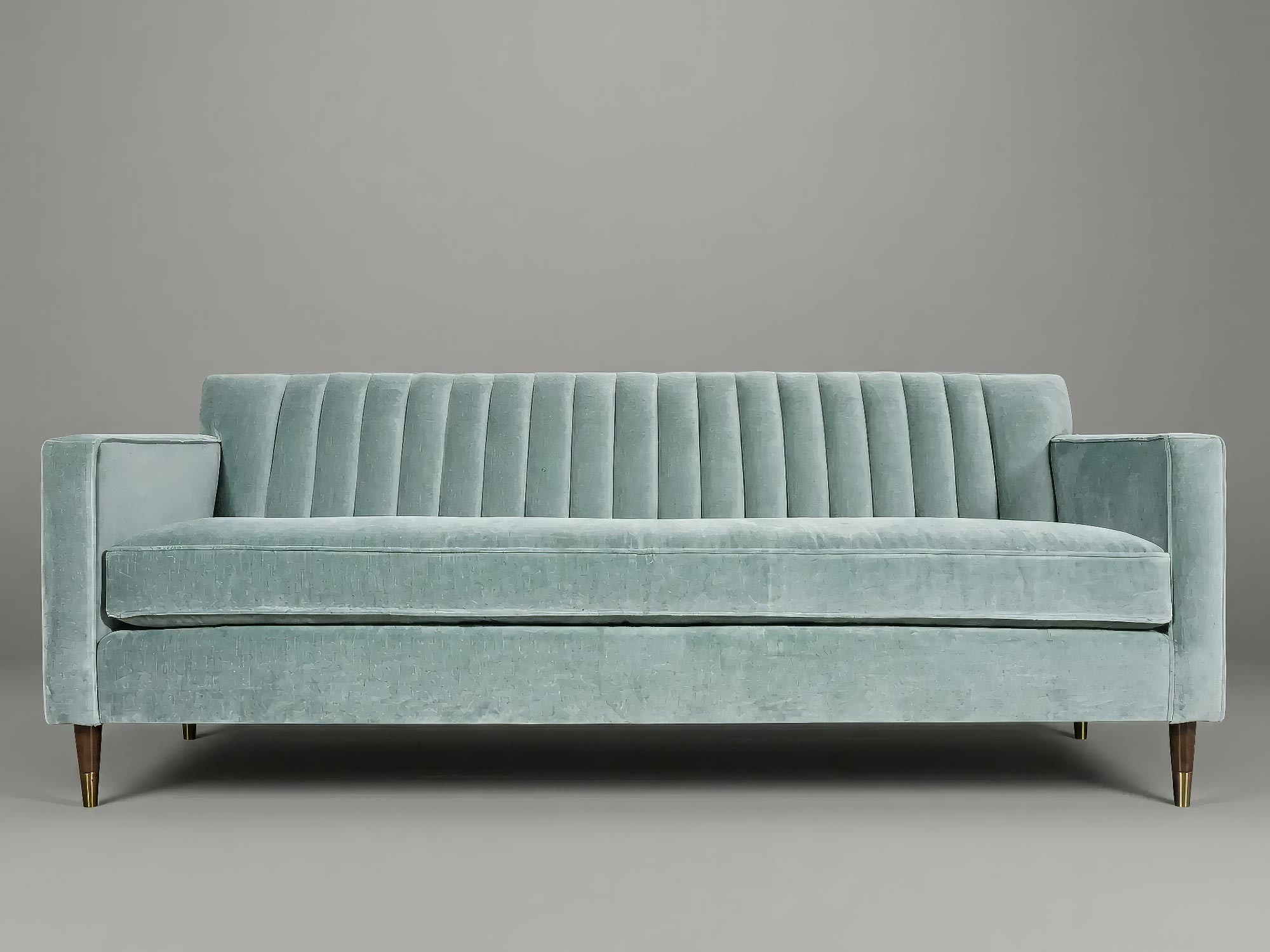86 Captain Obvious sofa in Cannes Silver Sage velvet