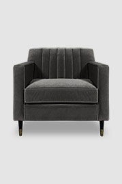 35 Captain Obvious armchair in grey velvet